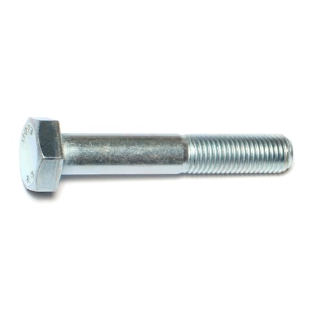 Midwest Fastener Class 8.8, M10-1.25 Hex Head Cap Screw, Zinc Plated Steel, 60 mm L, 10 PK 53546